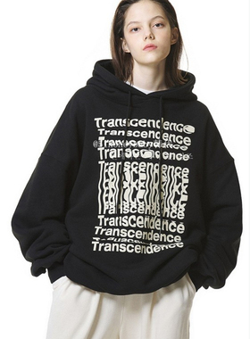 韩代潮牌ILLEDIT22秋冬谢可寅 宁艺卓男女字母套头连帽卫衣外套