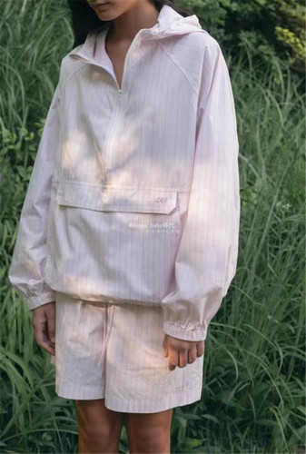 直邮正品条纹衬衫女宽松短裤套装