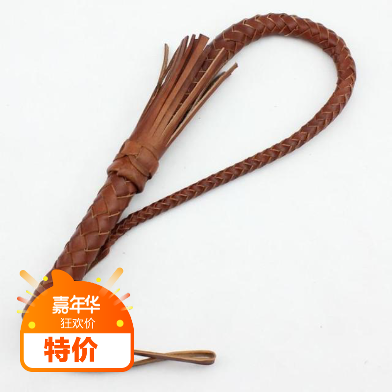 牛皮马鞭手工编制骑兵图片