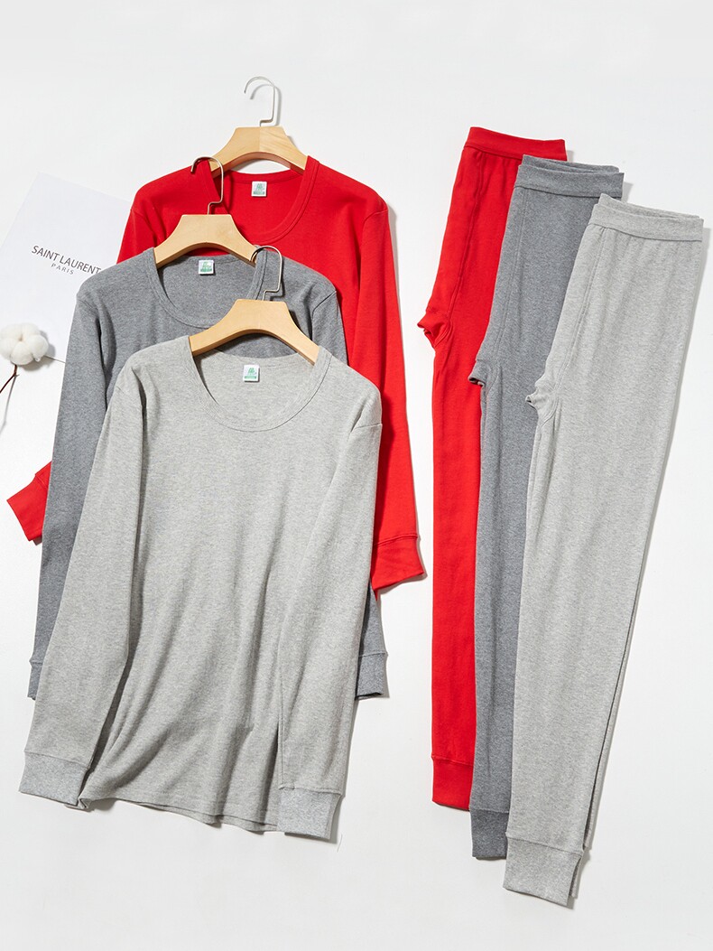 AB 빅 레드 동물 년 속옷 여성의 결혼식 신부 신랑 남성 항균 속옷 따뜻한 정장 가을 옷과 가을 바지