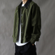 美式 潮牌宽松休闲外套2025新款 高街绿色 夹克男春秋款 日系复古工装