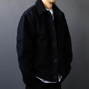 2025秋冬日系复古宽松怀旧翻领小众设计棉服大码外套男美式棉衣