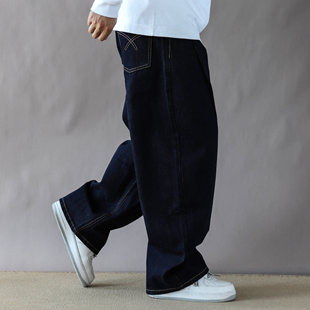 美式复古重磅牛仔裤男春秋宽松休闲2025新款长裤直筒阔腿裤原色