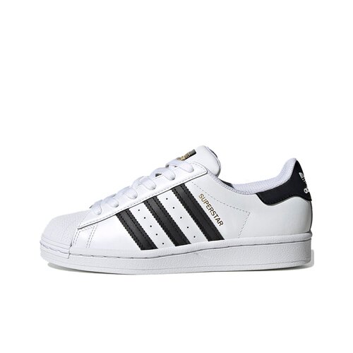 adidas originals SUPERSTAR JWhite 皮革贝壳头低帮儿童板鞋白色