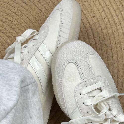 adidas originals SAMBAOG舒适柔软圆头德训鞋女款米色IH9148