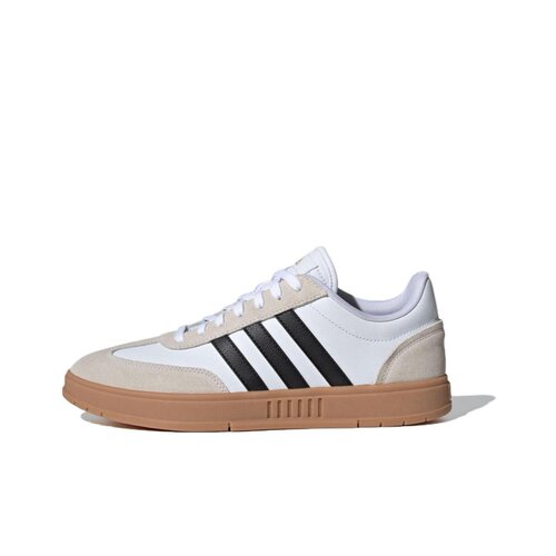 adidas GRADAS时尚低帮板鞋男女同款白棕