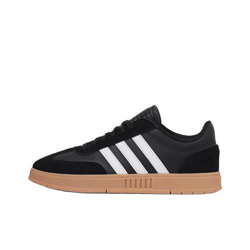 adidas GRADAS舒适百搭防滑减震耐磨低帮板鞋男女同款黑色