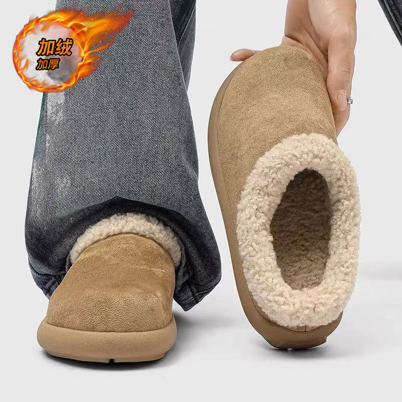 勃肯棉拖鞋男款冬季加绒加厚保暖棉鞋外穿一脚蹬防水防滑包头拖鞋,流行男鞋,包头拖,淘宝优惠券,粉丝福利购,淘宝优惠卷