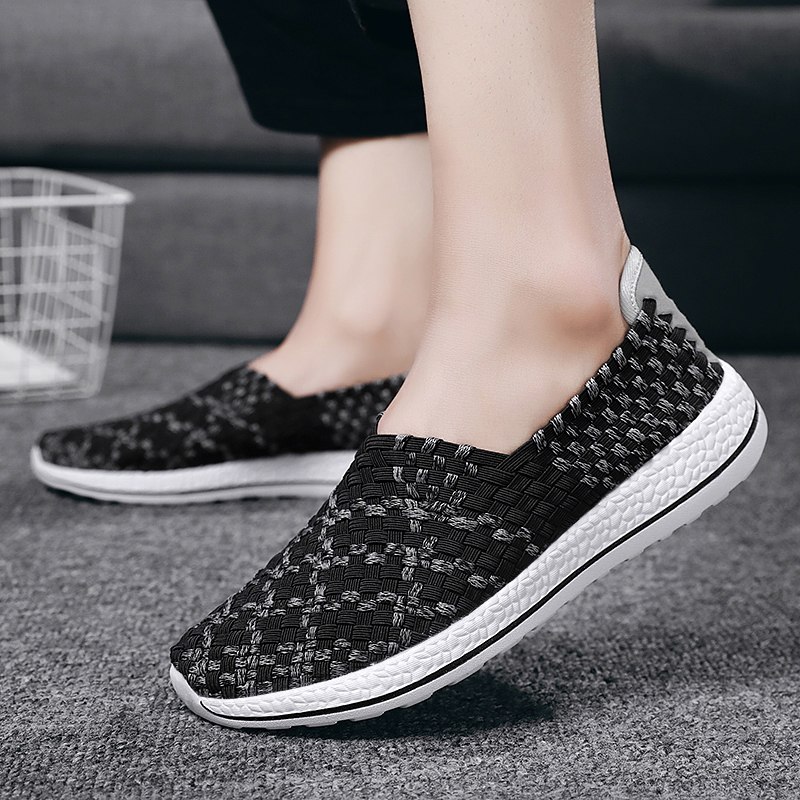 남성 신발 가을 통기성 캐주얼 운동화 게으른 일대일 수제 오래된 베이징 천 신발 부드러운 단독 운전 비니 유행 신발