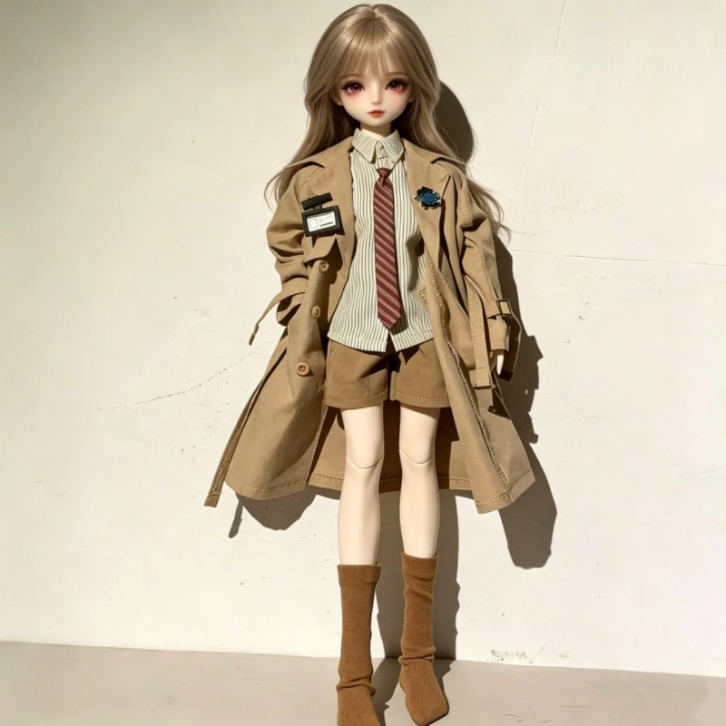 BJD娃衣4分四分体大四普四CD2现货日常酷帅套装男女服装衣服风衣