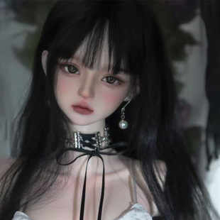 bjd娃娃假发3分4分6分sd人偶装扮齐刘海长直发假毛头发头套毛胚发