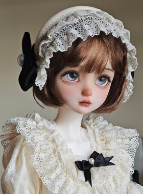 bjd娃娃假发3分4分6分sd假毛波波头齐刘海短直发蘑菇头叶罗丽头套