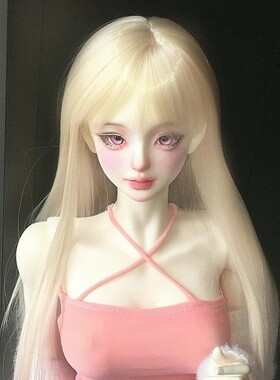 bjd假发sd人偶娃娃假发成品3分4分6分柔软丝齐刘海长直发装扮发套