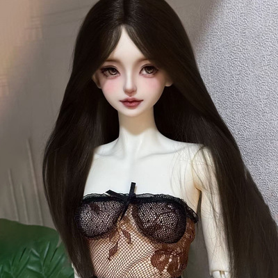 bjd娃娃3分4分6分无刘海直发假发