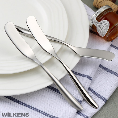 高档304不锈钢一体黄油刀奶酪刀实心柄舒适抹刀果酱刀特价牛油刀 - 封面