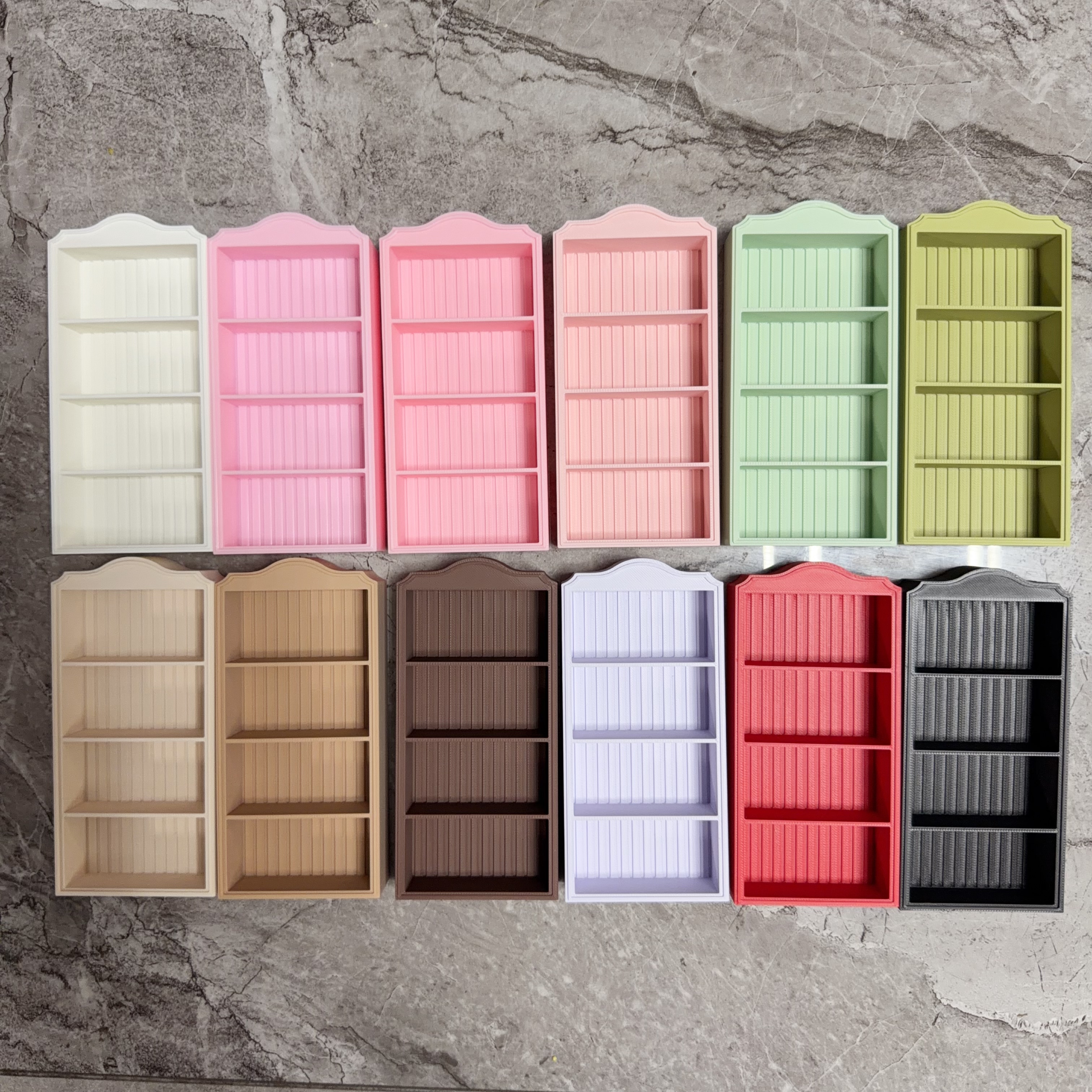 书柜迷你公仔欧式橱柜小鼻嘎柜食玩展示架置物架娃屋微缩场景壁柜