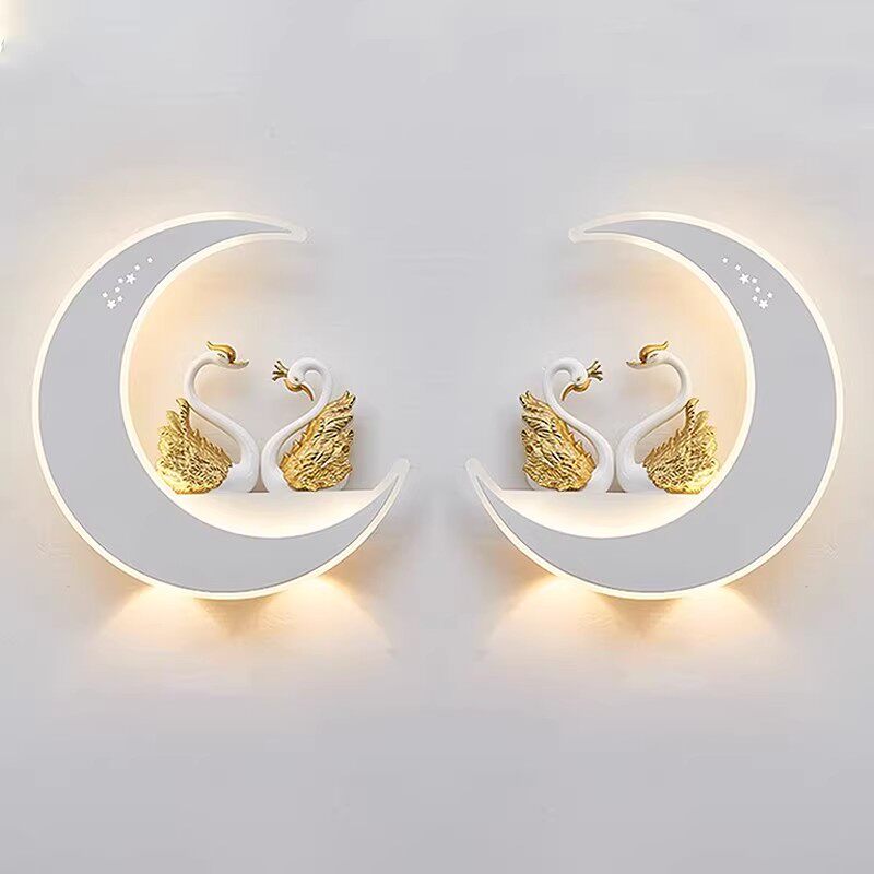 简约现代儿童房床头壁灯个性创意卡通装饰背景墙灯卧室床头灯2026