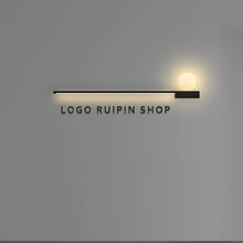 一字壁灯轻奢极简单侧面发光客厅床头LED灯背景墙商铺LOGO照明灯