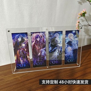 镭射票展示框定制任意尺寸收纳相框架双透明谷美画框亚克力展示架