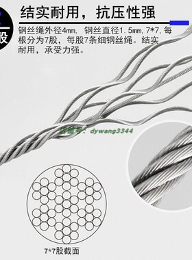 包邮磨床钢丝绳磨床切削盘手摇吊索进口绳吊具2米