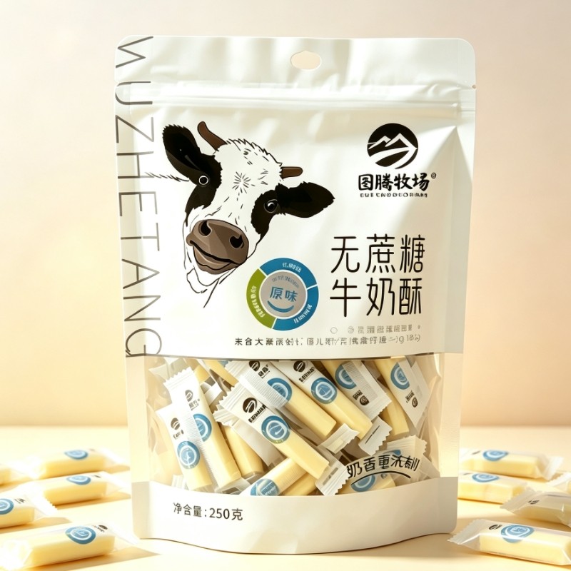 图腾牧场内蒙古无蔗糖牛奶酥250g奶酥奶香浓郁