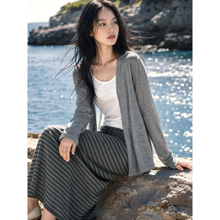 XWI欣未含莱赛尔三件套女士2026年夏秋季新薄款宽松休闲时尚套装