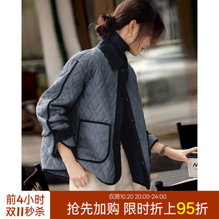 XWI欣未休闲百搭拼色棉服外套女2026年秋冬新款轻薄保暖棉袄上衣