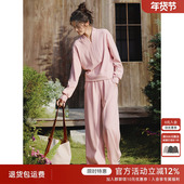 XWI欣未通勤百搭卫衣套装 情人节礼物 女浅春系运动穿搭一整套
