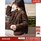 轻薄休闲百搭短款 夹棉棉服外套女秋冬季 棉袄 式 XWI欣未美拉德衬衫