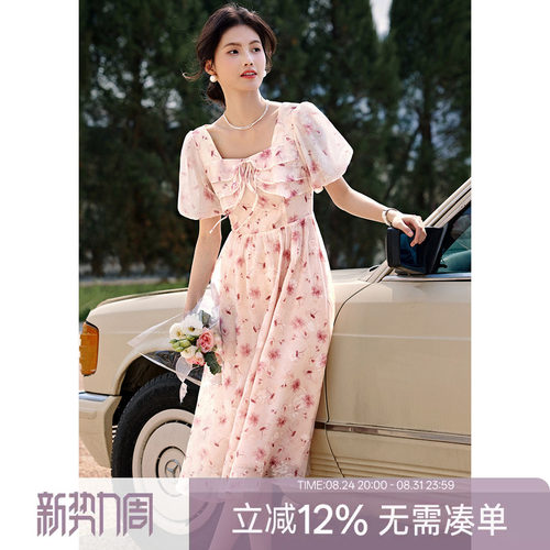 XWI/欣未法式复古连衣裙女夏季