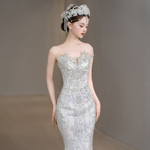 法式轻婚纱鱼尾型礼服