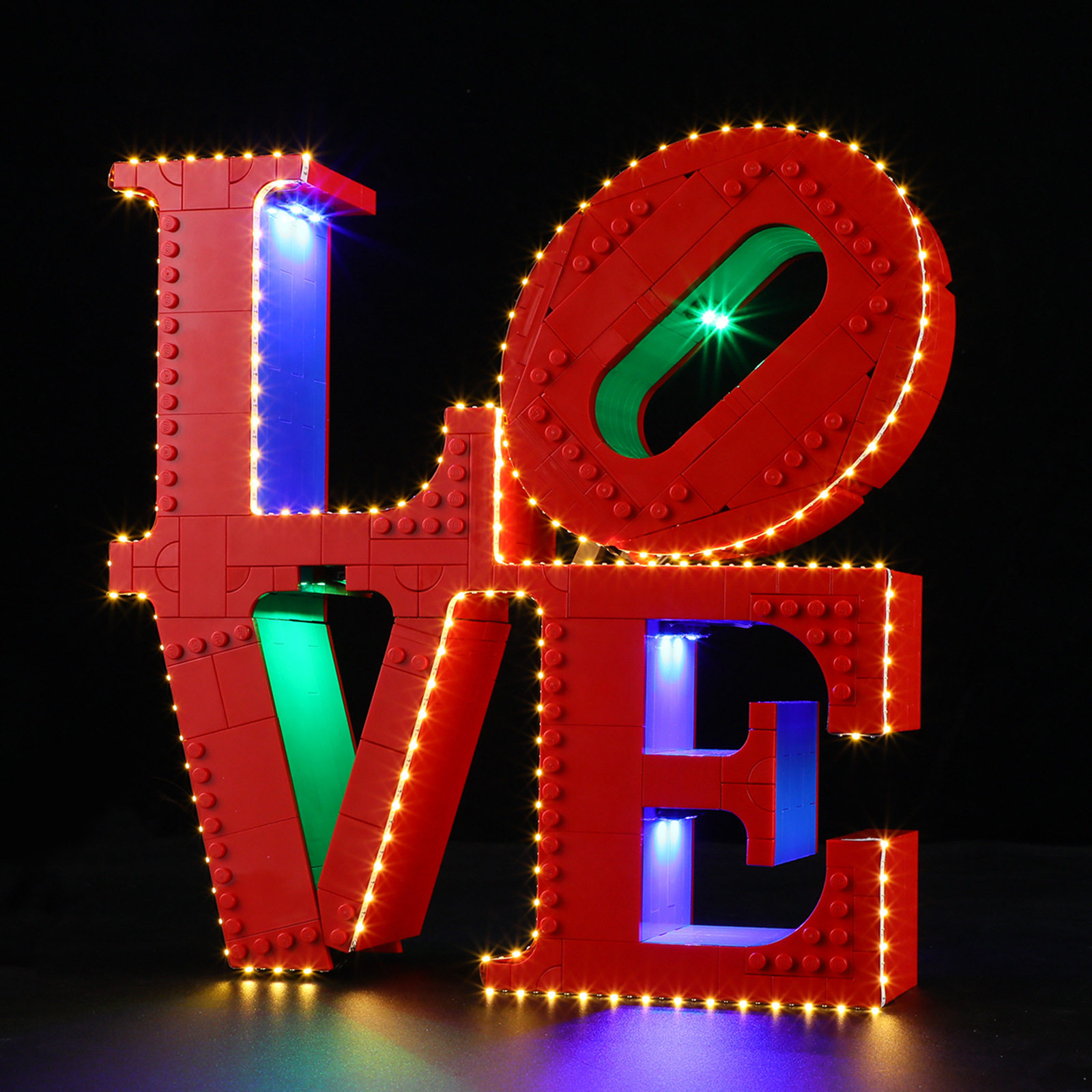 YEABRICKS灯饰适用31214LOVE积木