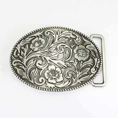 小号唐草花西部牛仔风格皮带扣腰带皮带平滑扣cowboy belt buckle