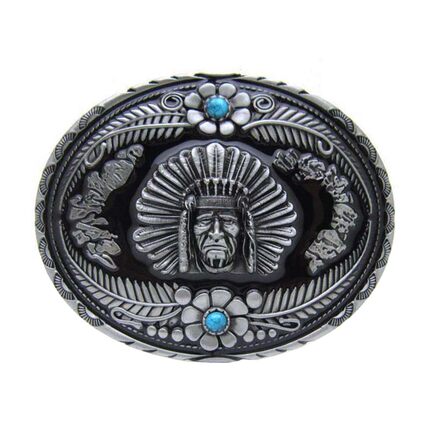 印第安头像美国西部牛仔皮带扣腰带皮带平滑扣cowboy belt buckle