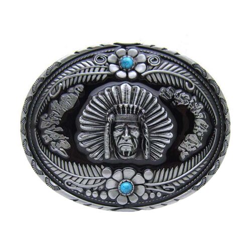 印第安头像美国西部牛仔皮带扣腰带皮带平滑扣cowboy belt buckle