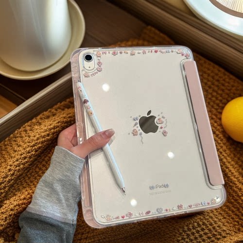 小众ins小熊贴纸Y+3折ipad保护套