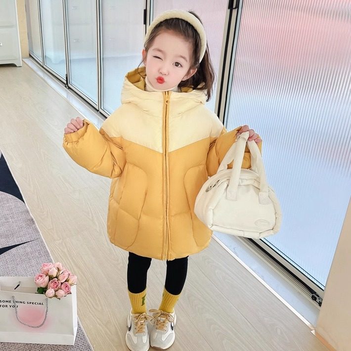 女童短款连帽羽绒服初冬装2025新款儿童加厚女宝宝洋气秋冬季外套,童装/婴儿装/亲子装,羽绒服,淘宝优惠券,粉丝福利购,淘宝优惠卷