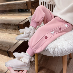 子秋冬棉裤 运动裤 外穿一体绒卫裤 加绒加厚版 女宝宝 儿童冬季 女童裤