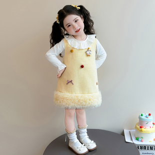 女童春秋款裙子春装2026新款儿童洋气春季连衣裙套装女宝宝公主裙