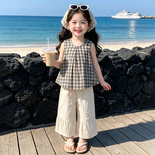 女童夏季套装2026新款洋气时髦儿童女宝宝夏装超好看夏天裤子薄款