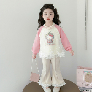 女童春装卫衣2026新款卡通儿童休闲上衣韩版洋气女宝宝网红衣服潮