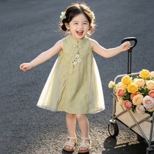 女童旗袍裙子夏装2026新款儿童夏季连衣裙女宝宝夏天中国风新中式
