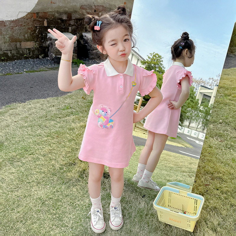 女童彩熊Polo裙子夏季儿童2025新款夏款小女孩夏天宝宝夏装连衣裙,童装/婴儿装/亲子装,连衣裙,淘宝优惠券,粉丝福利购,淘宝优惠卷