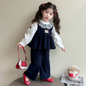 宝宝春装 刺绣儿童2026新款 超好看三件套春秋小女孩 早春季 女童套装