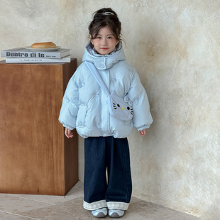 女童加厚棉服秋冬2025新款儿童洋气女宝宝冬季初冬装棉衣棉袄外套