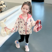 女孩宝宝白雪春装 两面穿女童外套春秋款 洋气春季 儿童薄款 2026新款