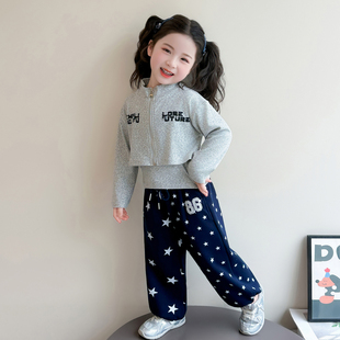 女童春秋款外套三件套装2026新款洋气时髦儿童女宝宝春季春装早春