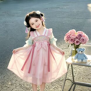 女童汉服裙子超仙气2026新款儿童古风女宝宝中国风夏季夏装连衣裙
