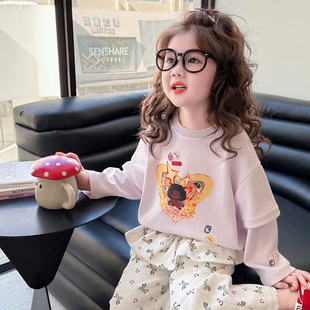 女童卫衣春秋款2026新款儿童装洋气女宝宝春季小女孩春装上衣春款