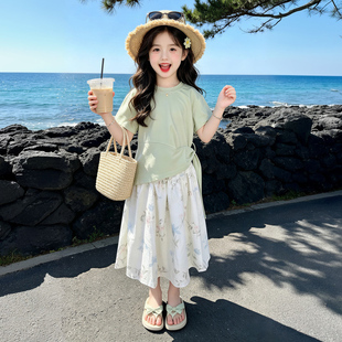 女童夏季套装2026新款洋气时髦儿童女宝宝夏装超好看夏天短袖薄款